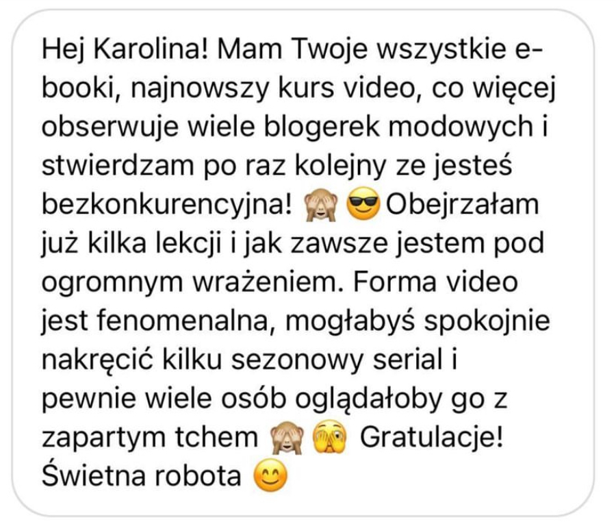 Opinie o kursie